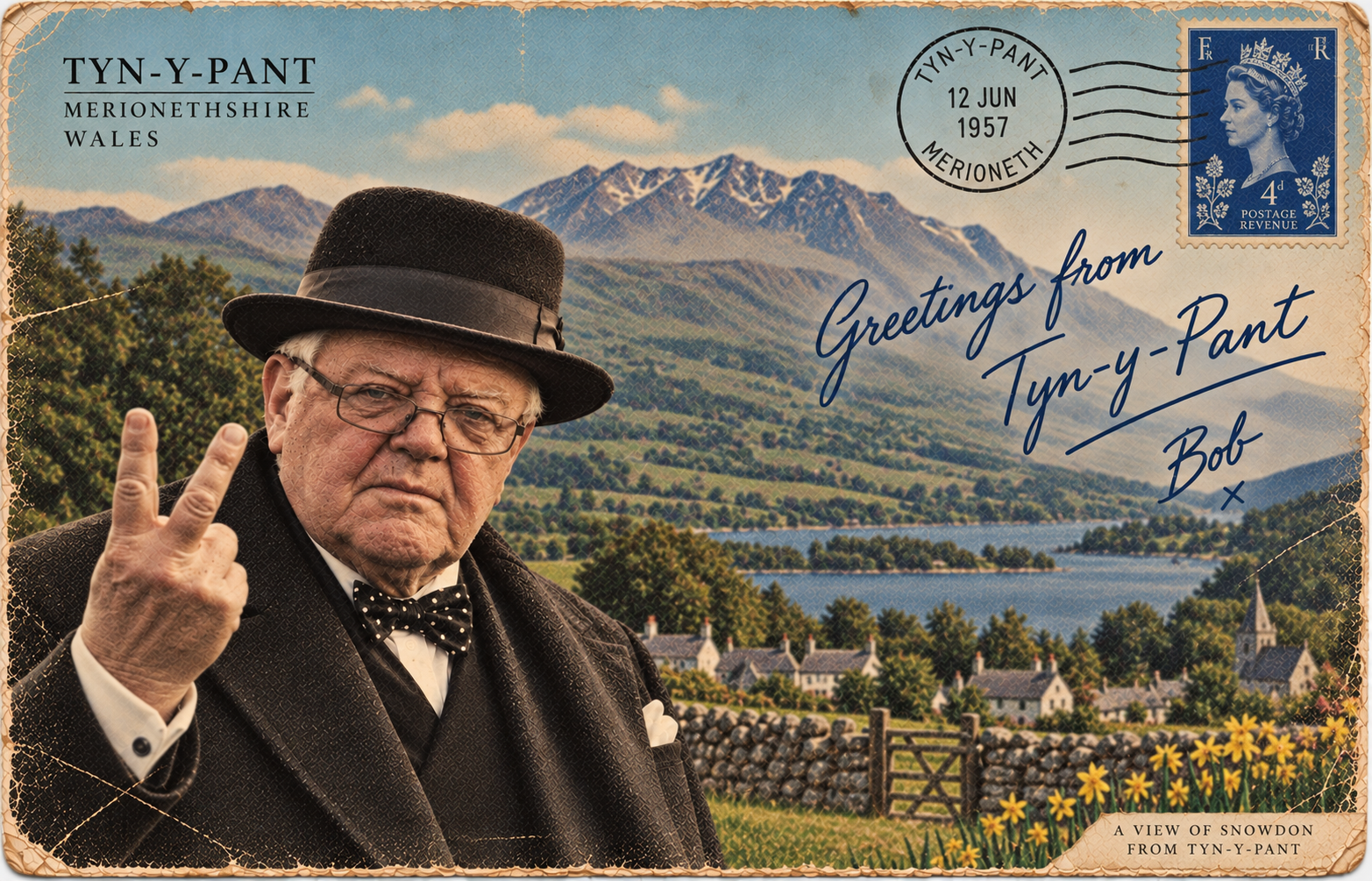 Greetings from Tyn-y-pant postcard