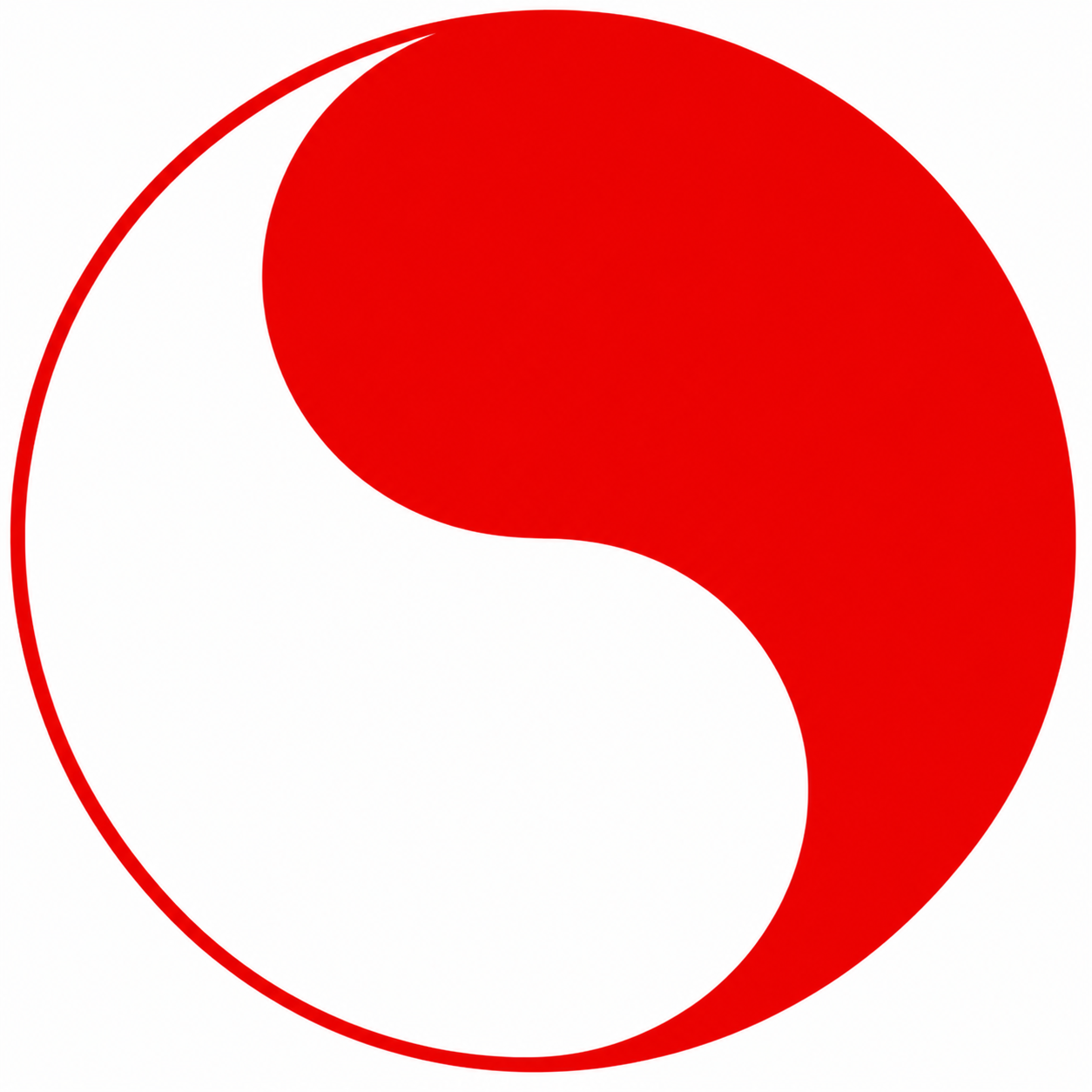 Clean red-and-white redraw of the Technocracy Monad symbol.